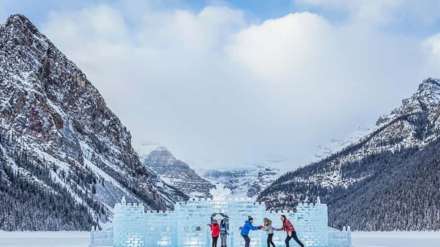 Banff/Calgary/Canmore: Crowfoot Glacier and 5 Lakes Tour - Lake Louise Village: where the day turns from driving to sightseeing