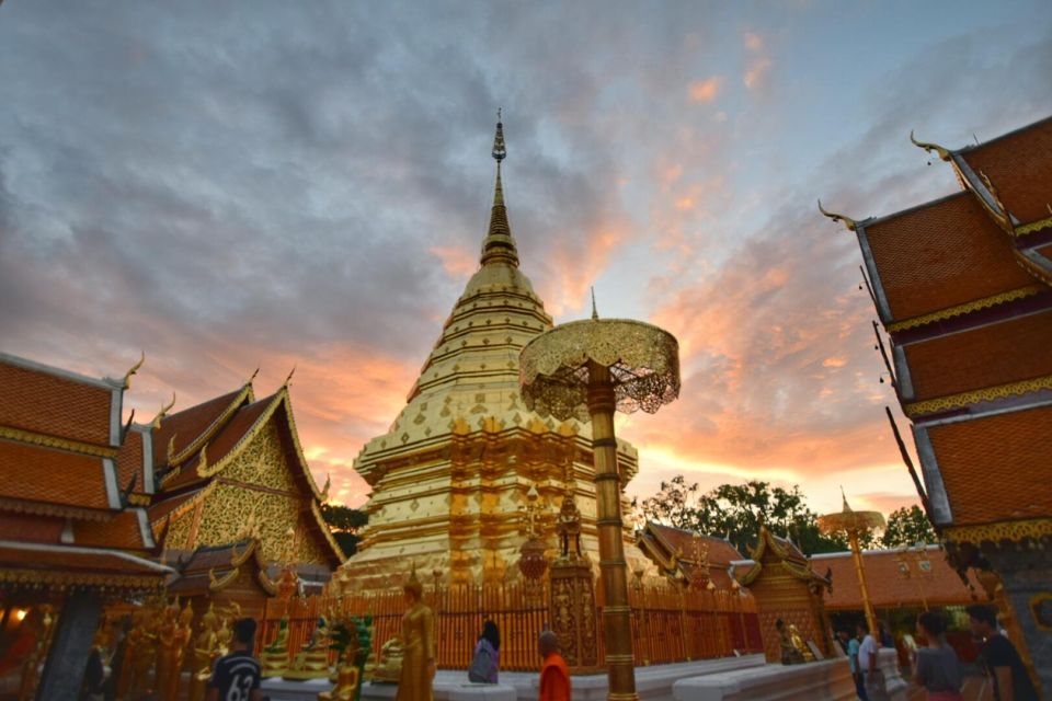 Chiang Mai: Doi Suthep & Wat Umong Twilight Tour with Pickup - Wat Umong after dusk: tunnels, Lanna art, and forest calm