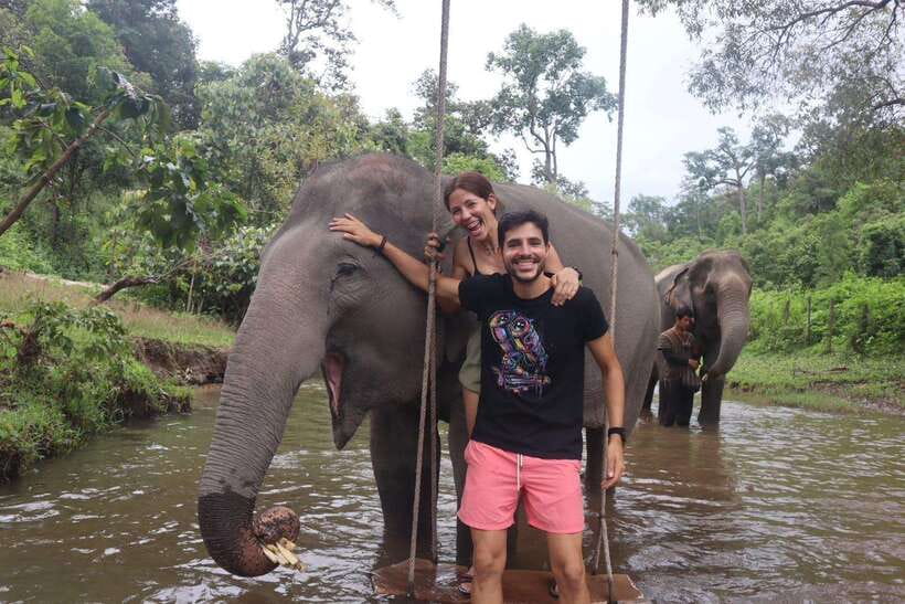 Chiang Mai: Elephant Sanctuary & Waterfall Group Tour - Lunch with fruit and Thai desserts: the earned break