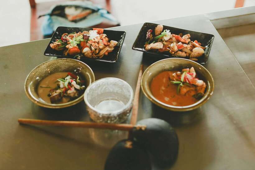 Chiang Mai: HALF-DAY COOKING COURSE at a Thai Cooking Farm - How the class teaches: demo, then you do it (with humor and fixes)