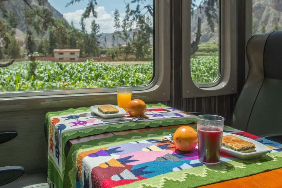 From Cusco: Sacred Valley & Machu Picchu 2-Day Tour by Train - PeruRail train time: choosing Vistadome 360° for better views